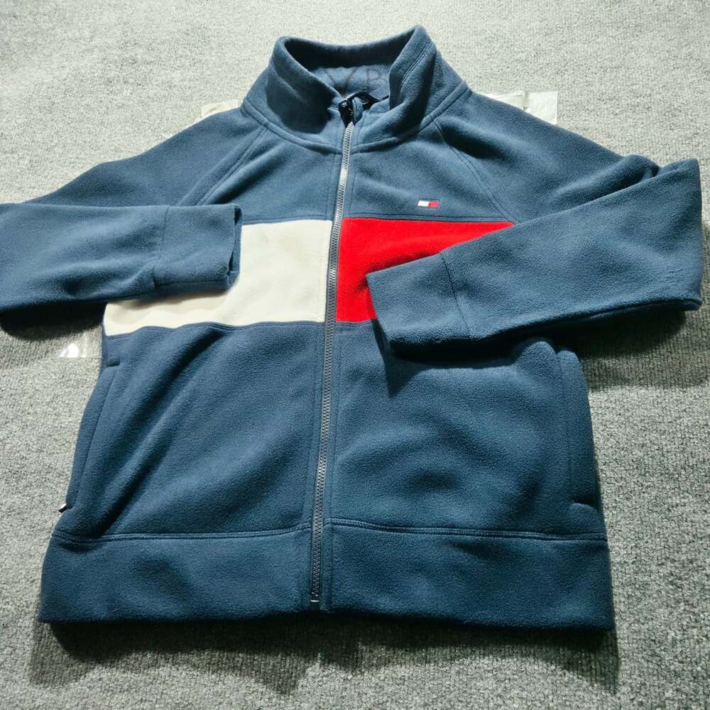 Tommy Hilfiger Sport Fleece Jacket Size PM Blue Red White
